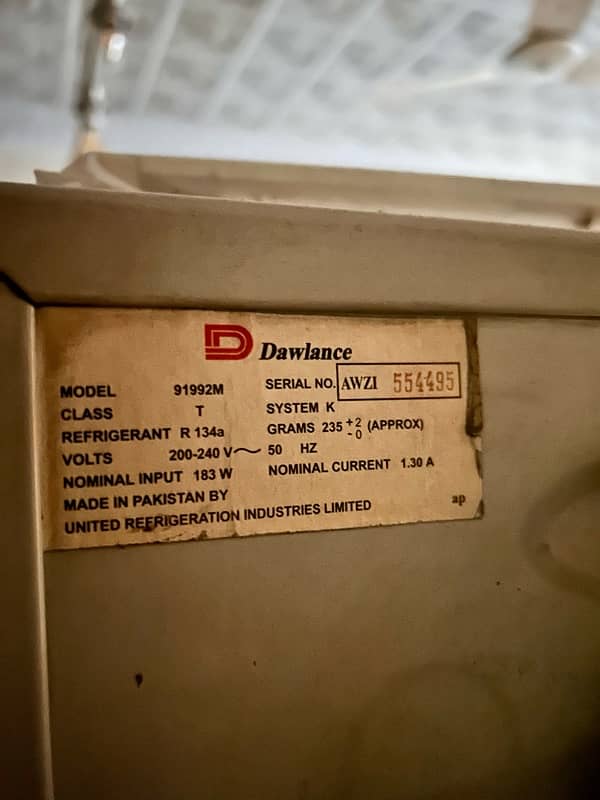 Dawlance Refrigerator Model 91992M – Excellent Working Condition 10
