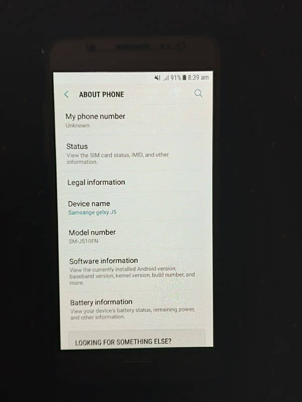 Samsung Galaxy j5 0