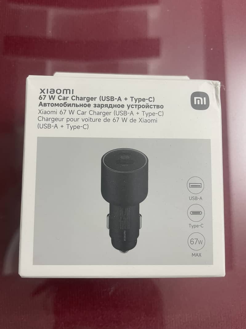 Xiaomi 67W Car Charger (USB-A + Type C) Fast Charging PD for iPhone 0