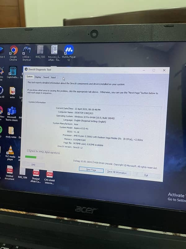 Acer Aspire A315-41 | Ryzen 5 | 8GB RAM | Vega Graphics 3