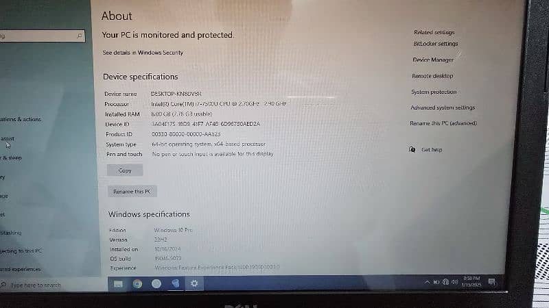 Dell Vostro i7 7th generation 2