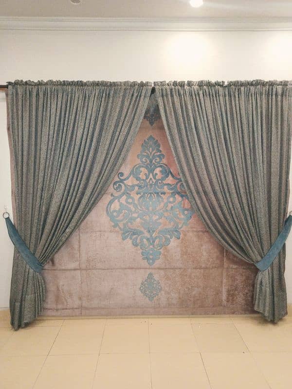Velvet Blind with Net Curtains 0