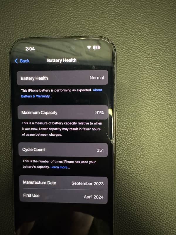 15 pro battery healthy 91% jv 10/10 condition 4