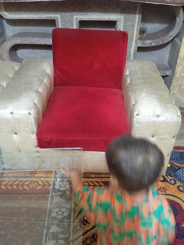 used 3 seater sofa with 2 single sofas complete set 0