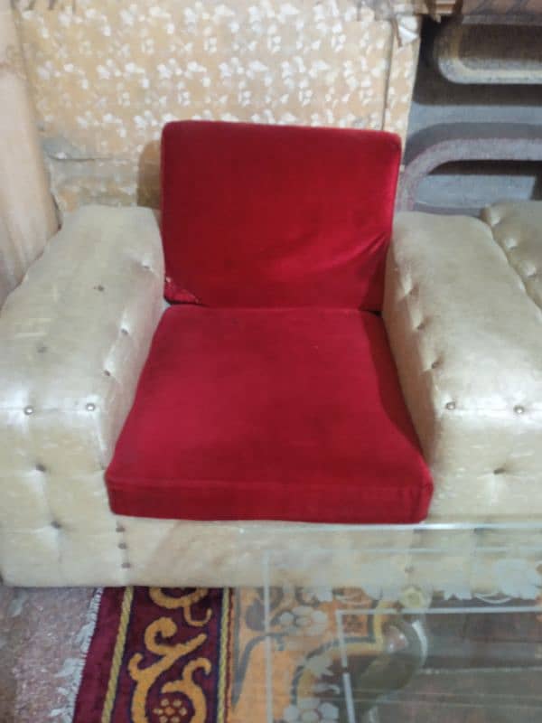 used 3 seater sofa with 2 single sofas complete set 2