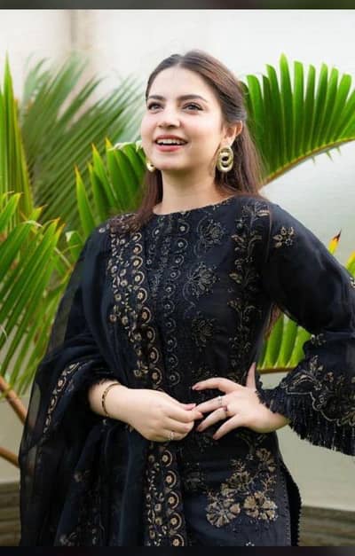 3Pcs women's unstitched embroided suit