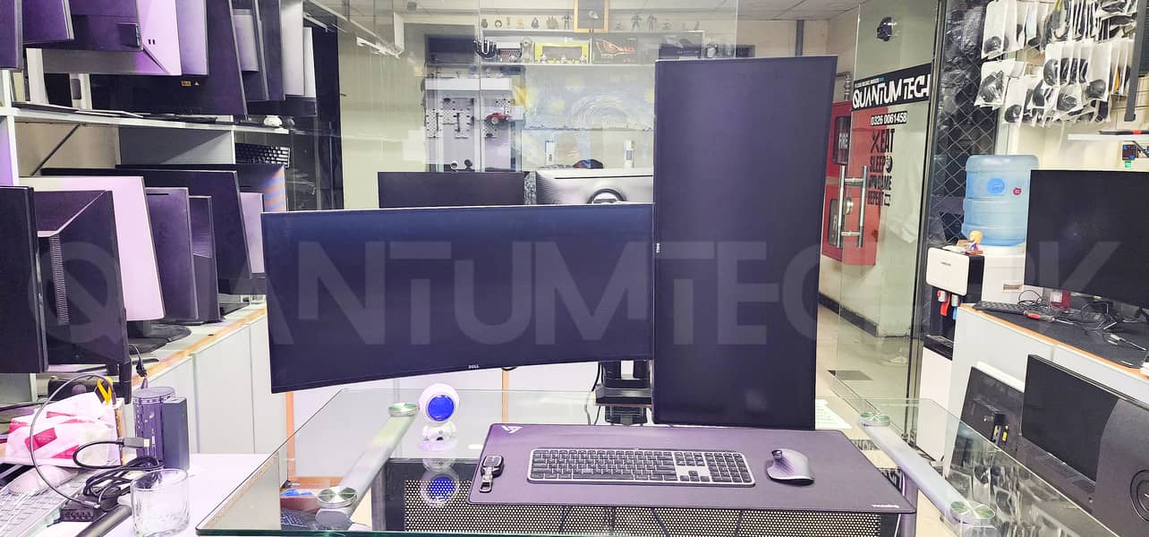 Dual Monitor Stand VESA Desk Monitor Mount Gas Spring & Hydraulic Arms 4