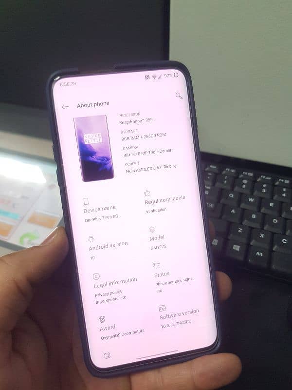 one plus 7pro 8 256 bord dead Baki all okay 4