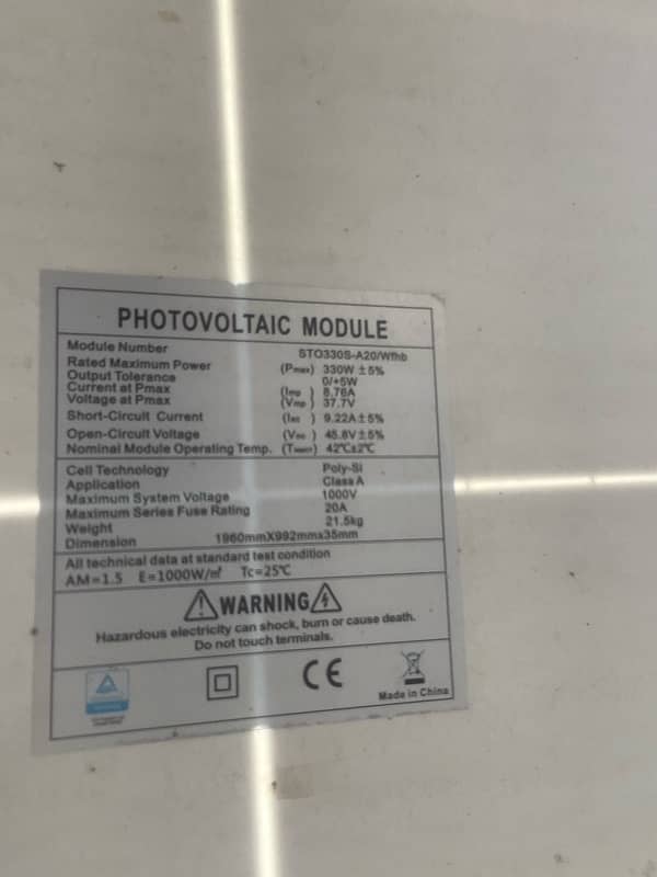 Auto Power 5KW Solar inverter with 8 Solar plates 330w / 270W 1