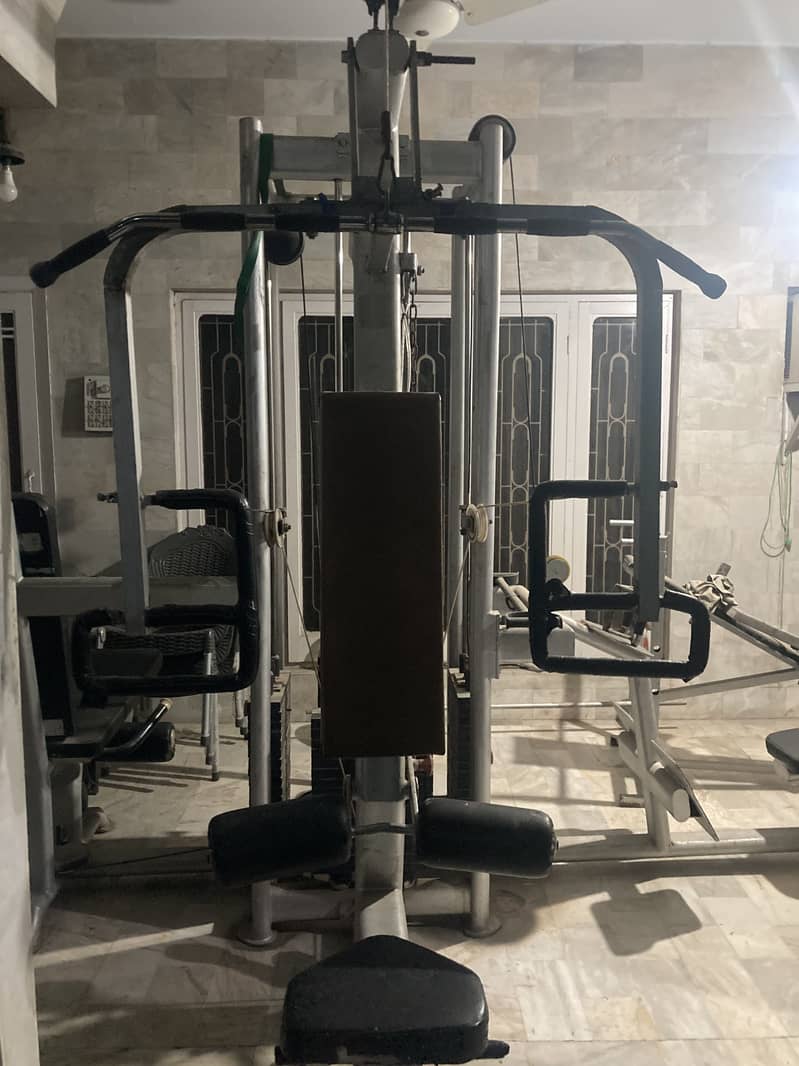 Home Gym Full Setup|Four station|Rowing Machine|Leg Extention|Pulley 6