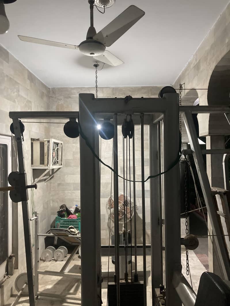 Home Gym Full Setup|Four station|Rowing Machine|Leg Extention|Pulley 8