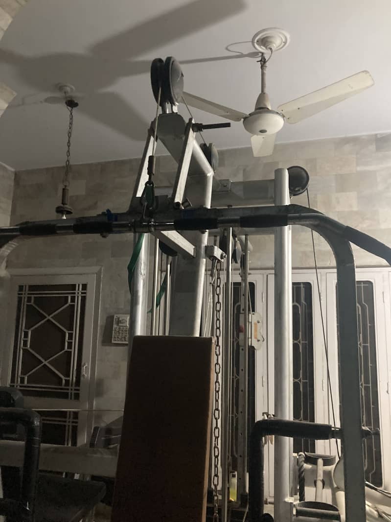 Home Gym Full Setup|Four station|Rowing Machine|Leg Extention|Pulley 9