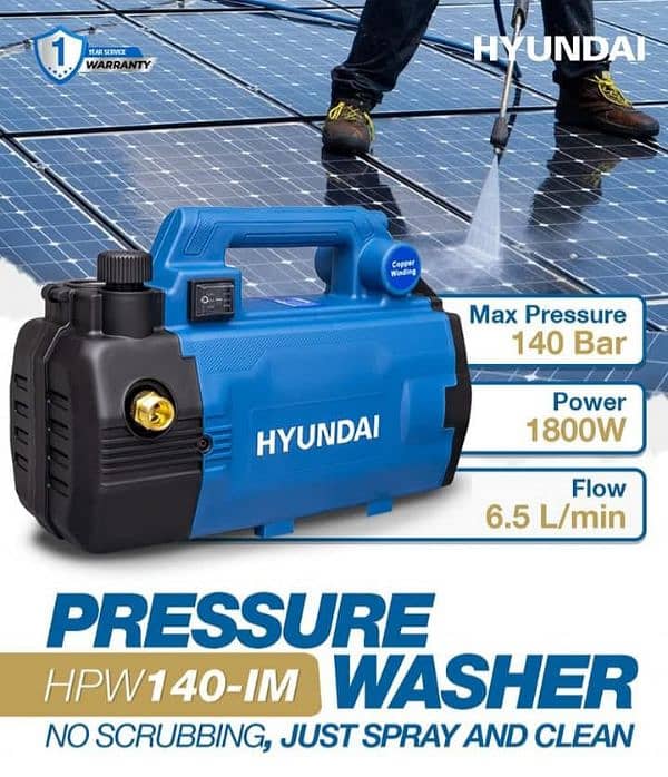 hyundia induction motor 1800 watts and 140 bar 0