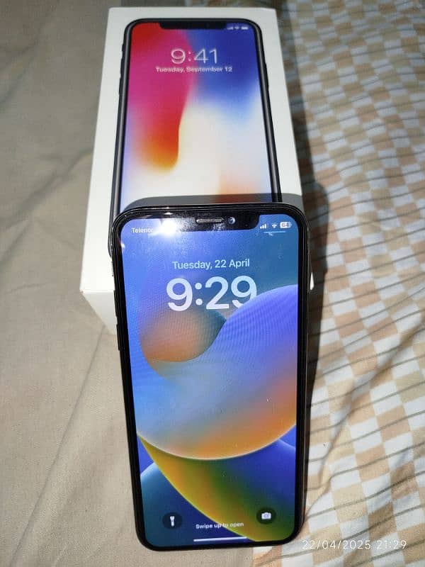 iPhone X 256gb with box PTA Approved 1