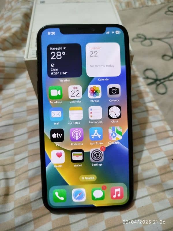 iPhone X 256gb with box PTA Approved 2