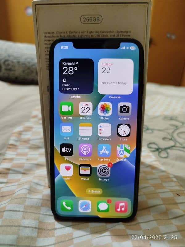 iPhone X 256gb with box PTA Approved 3