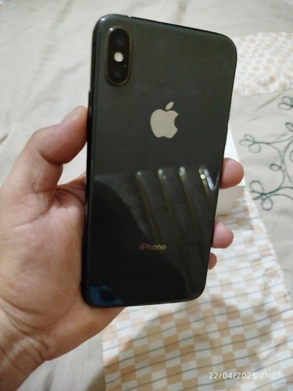 iPhone X 256gb with box PTA Approved 12