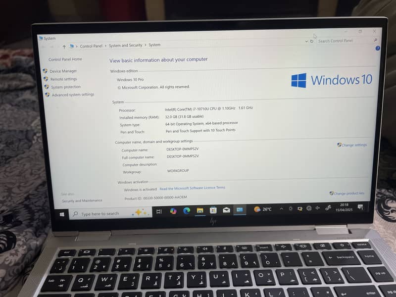 Hp laptop elite book core i 7 10 generation 1