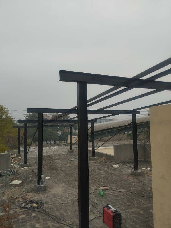 Elevated solar structures installation 4