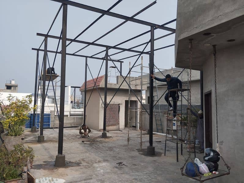 Elevated solar structures installation 8