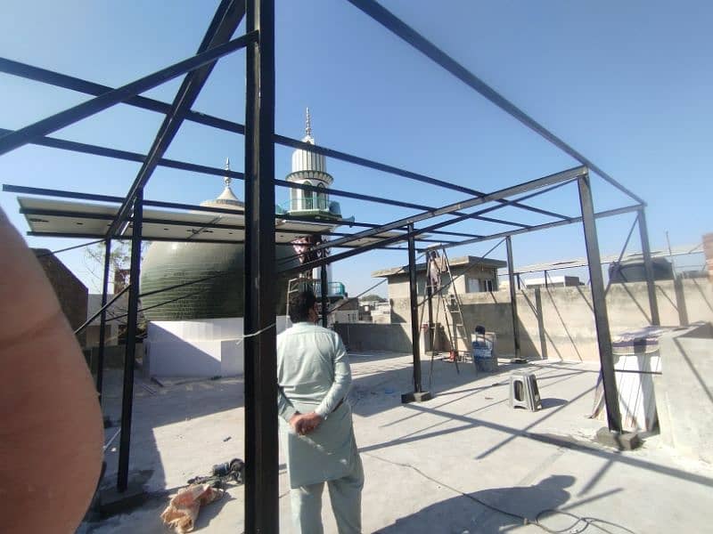 Elevated solar structures installation 10