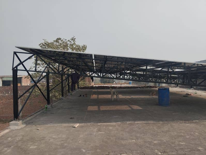 Elevated solar structures installation 11