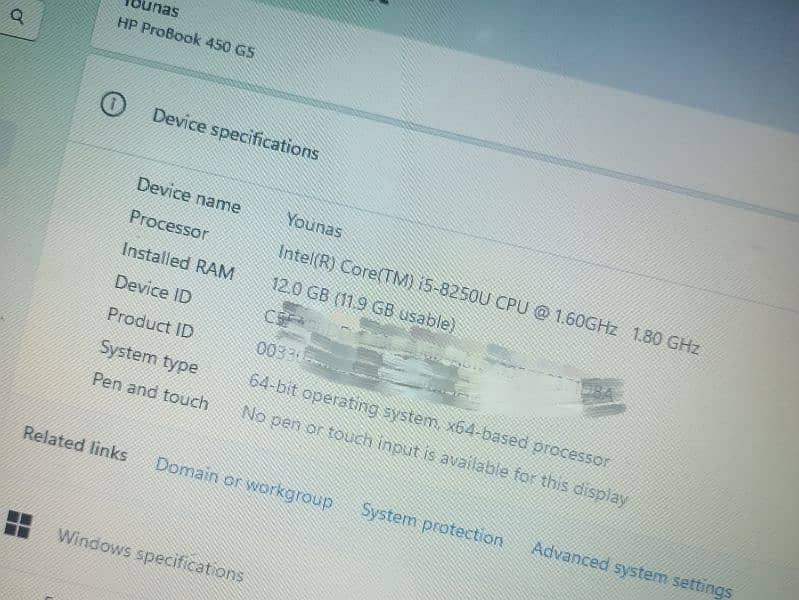 Hp Probook 450 G5 i5 8th Generation with Numpad 5