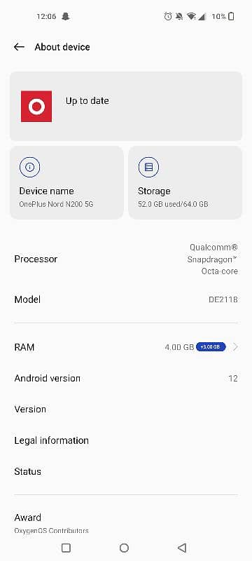 One plus Nord N200 5G 4