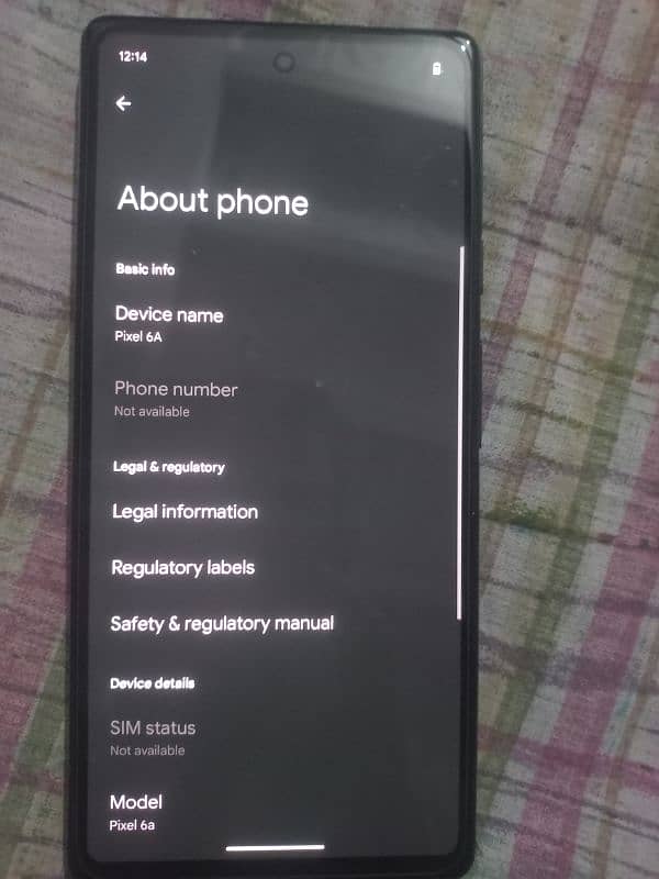 GOOGLE Pixel 6A Non Approve 3
