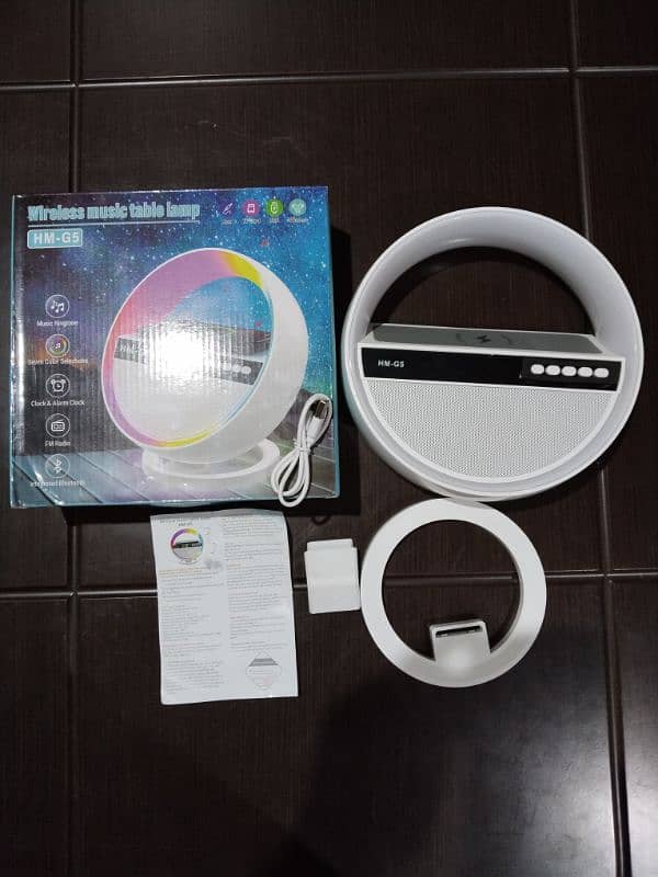 Latest Model Bluetooth speaker + Table Lamp + Table Clock 0
