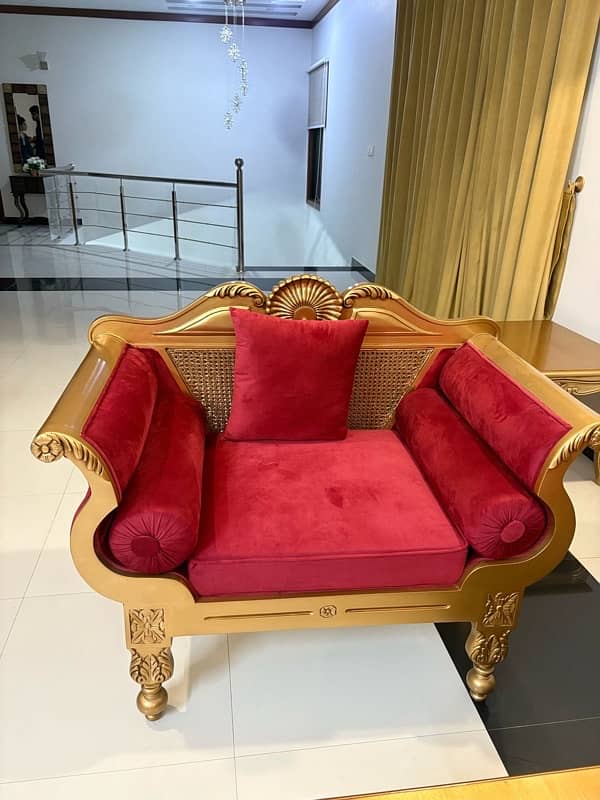 new sofa set ,tables and wooden swing 0