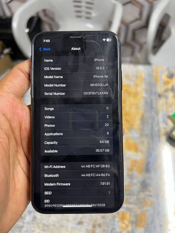 Iphone XR JV 64GB Fresh Condition urgernt sale krna he 1