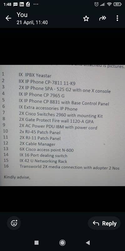 IP phones and networking switches with two cabnets 0