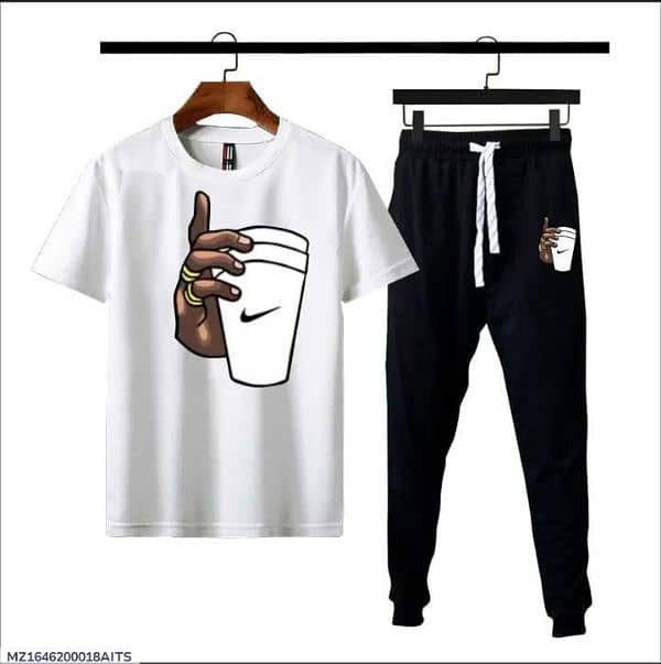 2 PC's Man polyester printed Track suit 0