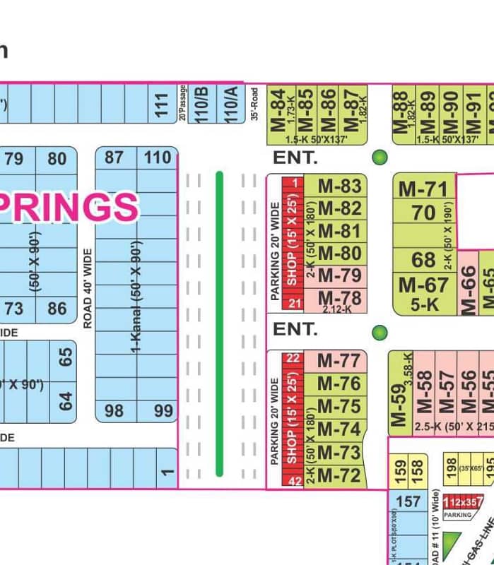 Main boulevard 150ft road 1.66 Marla Commercial plot no 13 spring block Bahria town 0