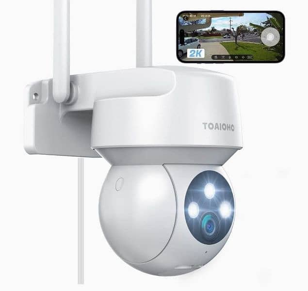 TOAIOHO QB320 2K Security Wifi Camera,Color Night Vision, Waterproof 0