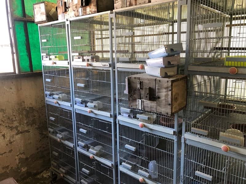 powder coating 4x5 cage with wheeler 0