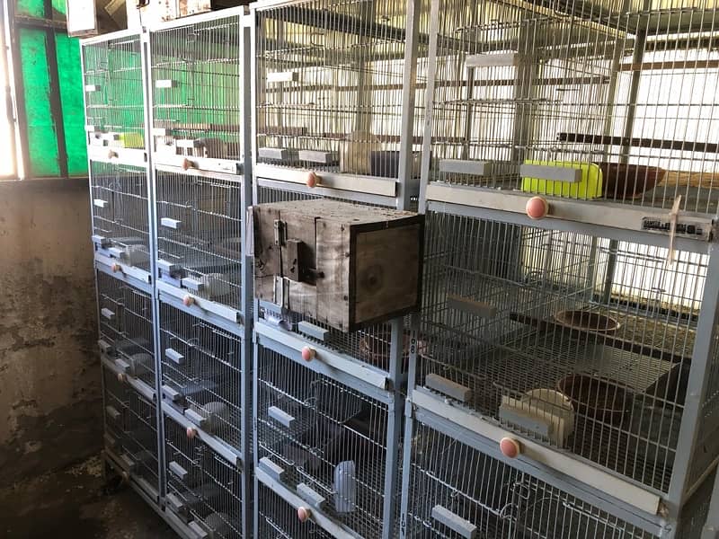 powder coating 4x5 cage with wheeler 1