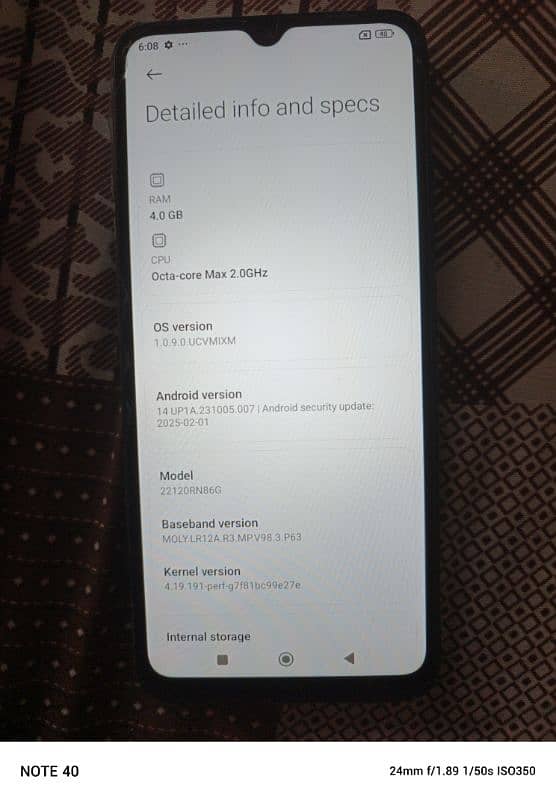 Redmi 12c (4+2/128) Good condition no open no repair complete box 2