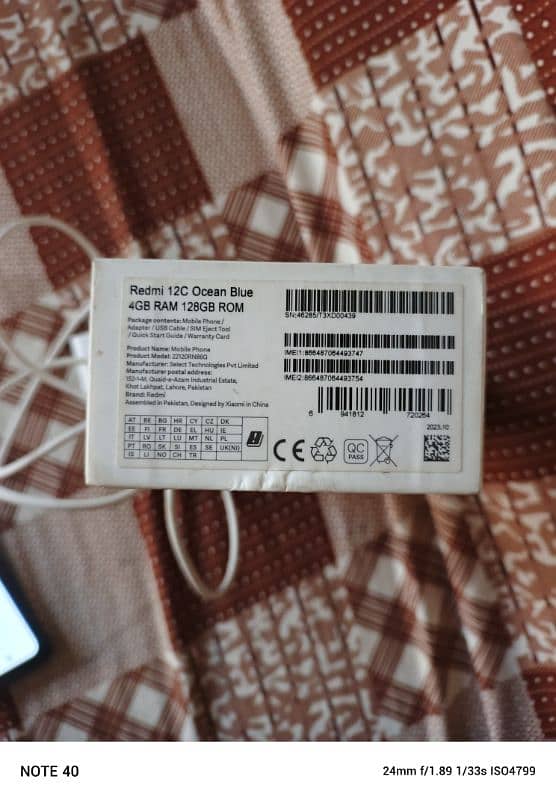 Redmi 12c (4+2/128) Good condition no open no repair complete box 4