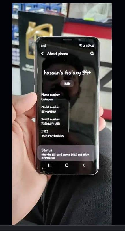 samsung s9 plus non pta 6/64 03062418736 whtsspp 1