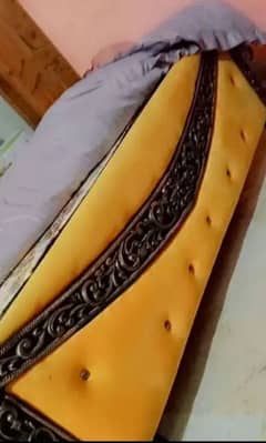iron bed with mattess
