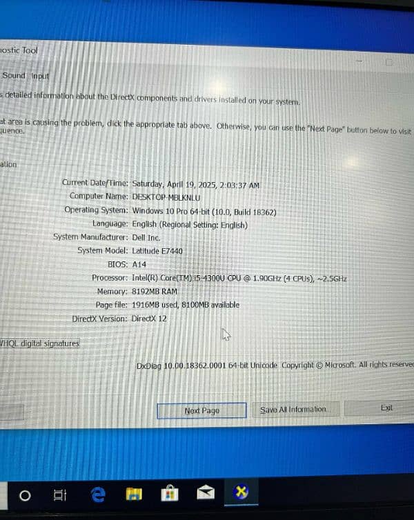 Dell latitude E7440 i5 4 generation 3