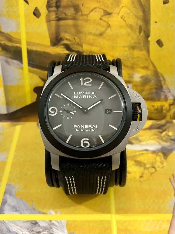 “PANERAI”-TITANIUM MADE-SWISS AUTO MOVEMENT-NEW WATCH-RADO OMEGA ROLEX 0