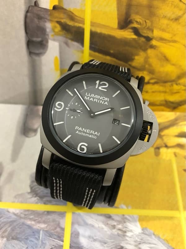 “PANERAI”-TITANIUM MADE-SWISS AUTO MOVEMENT-NEW WATCH-RADO OMEGA ROLEX 2
