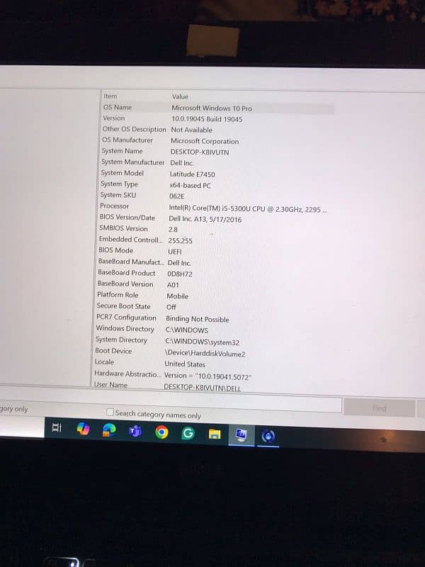 Dell Latitude E7450 15 5th Gen 2.3Ghz  16GB Ram 1