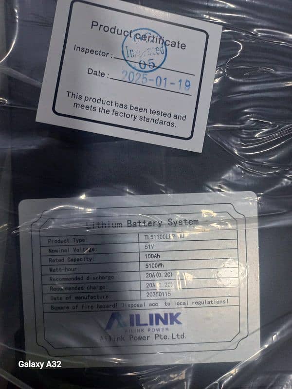 AlLink Lithium Battery 51 v 100ah 7