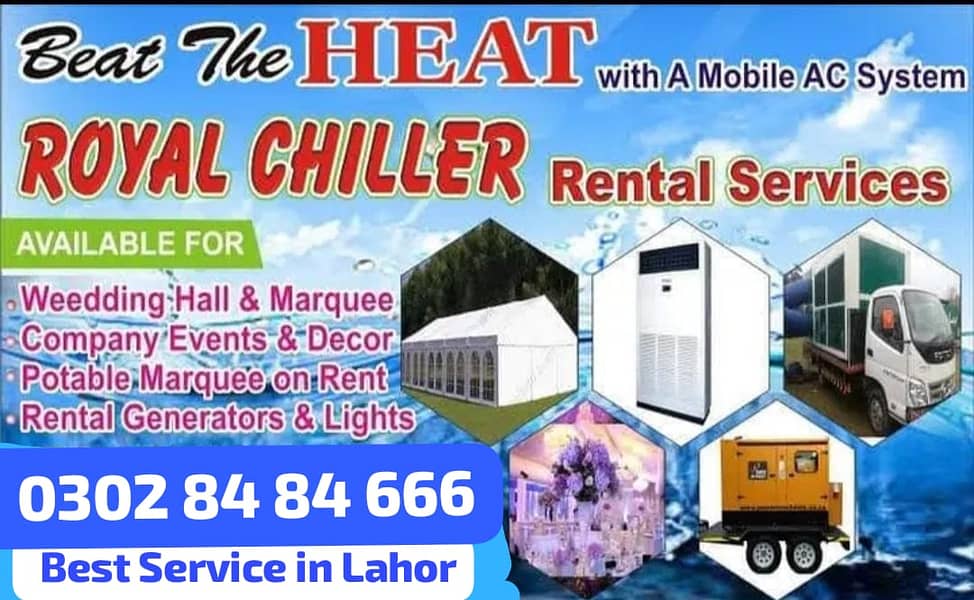Ac Rent/Ac Cabnet for Rent/Ac Chiller/Ac/Ac Chiler For Rent/Generator 0