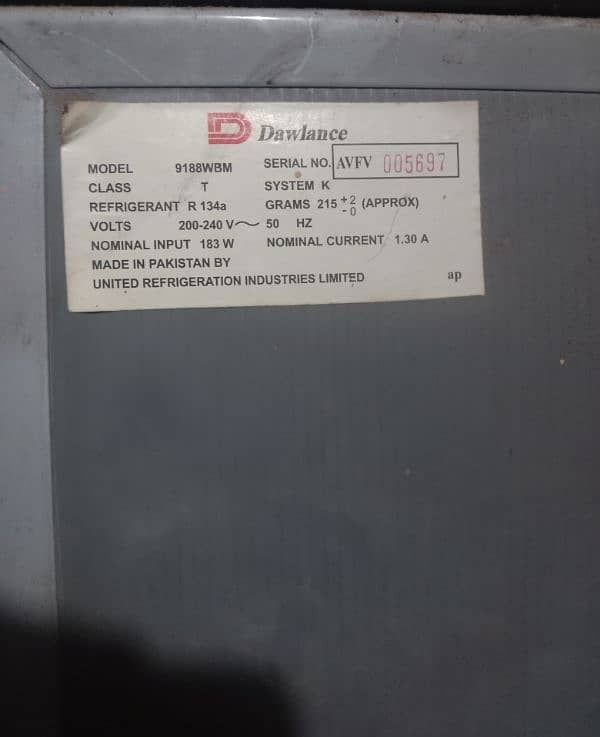 Dawlance refrigerator. 2