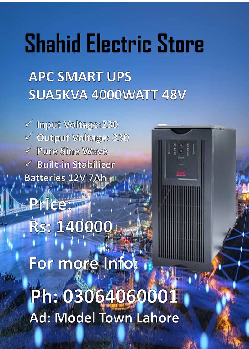 APC UPS 5Kva 4000watt, 3000va,1000va ,10kva,20kva,40kva,all ups 0